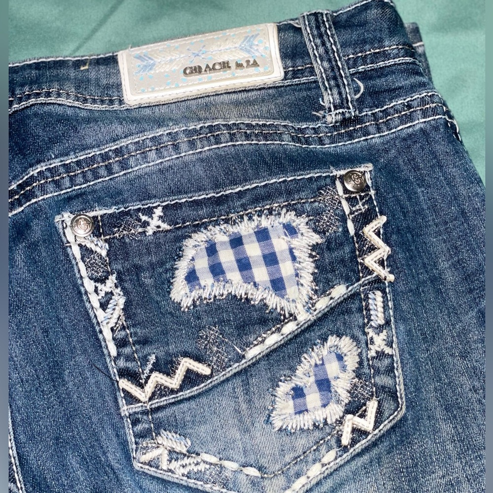 Grace jeans 👖 with patchwork pockets